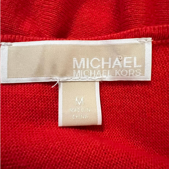 Michael Michael Kors Tunic Sweater in Red Hi-Lo Size M - Picture 3 of 4
